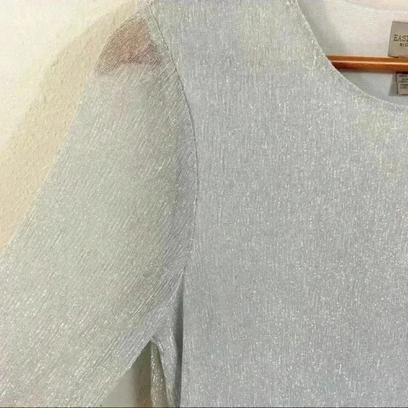 NWT Easywear by Chico’s silver long sleeve top - Picture 3 of 4